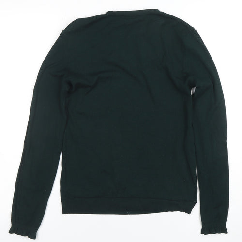 Warehouse Womens Green Crew Neck Long Sleeve Knit Jumper Size 10