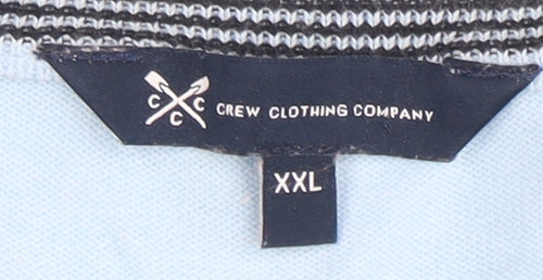 Crew Clothing Company Mens Blue 2XL Cotton V-Neck Jumper