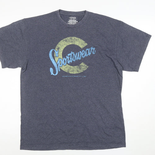 Columbia Mens Grey Sportswear Graphic T-Shirt Size L