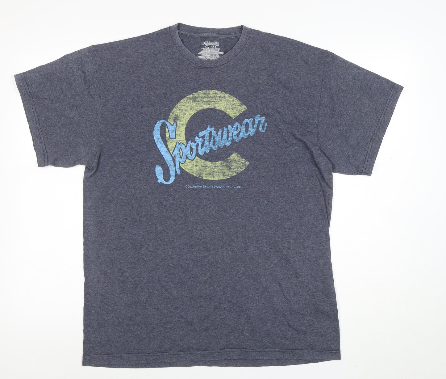 Columbia Mens Grey Sportswear Graphic T-Shirt Size L