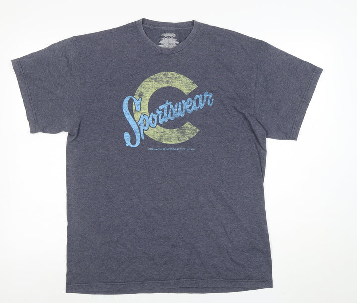 Columbia Mens Grey Sportswear Graphic T-Shirt Size L