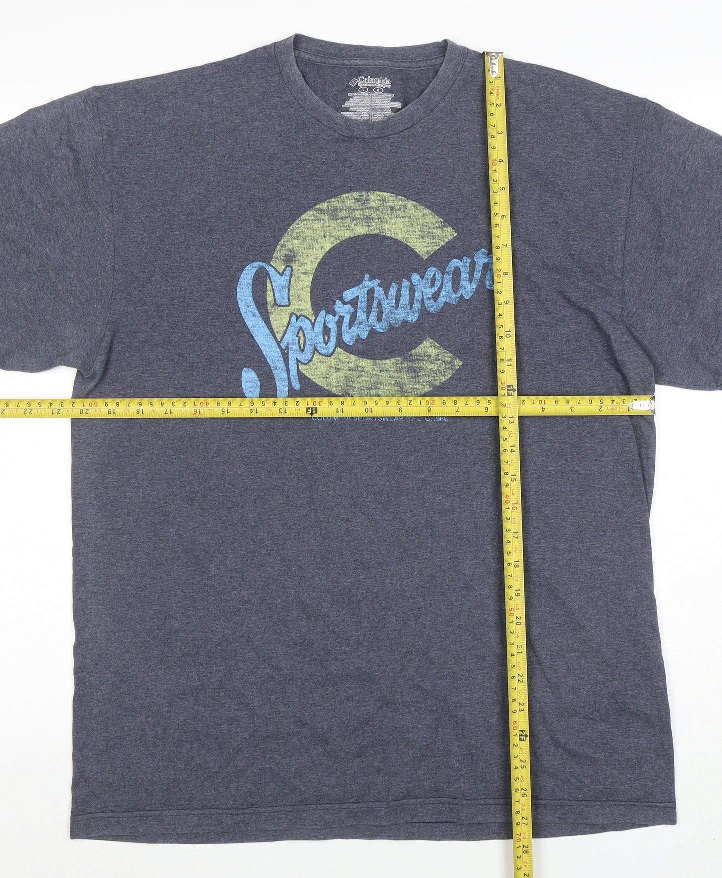 Columbia Mens Grey Sportswear Graphic T-Shirt Size L