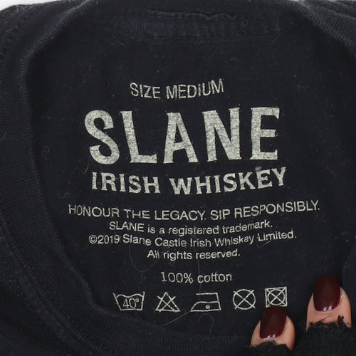 Slane Irish Whiskey Men's Black Medium Graphic Cotton T-Shirt