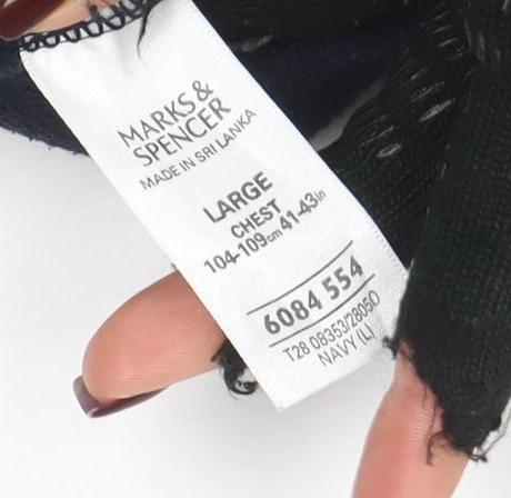 Marks and Spencer Mens Blue Large Pullover Sweatshirt Fleece