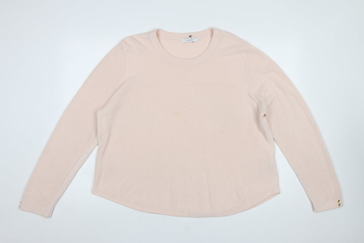 Marks and Spencer Womens Pink Crew Neck Long Sleeve Acrylic Jumper Size 20