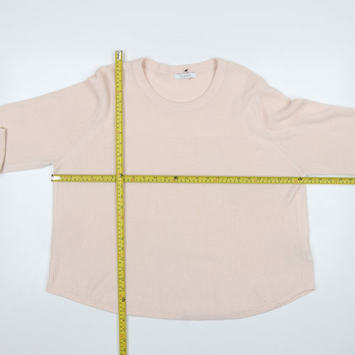 Marks and Spencer Womens Pink Crew Neck Long Sleeve Acrylic Jumper Size 20