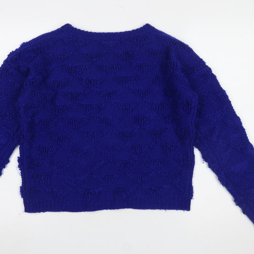 Atmosphere Women's Blue Acrylic Knit Jumper Size 12