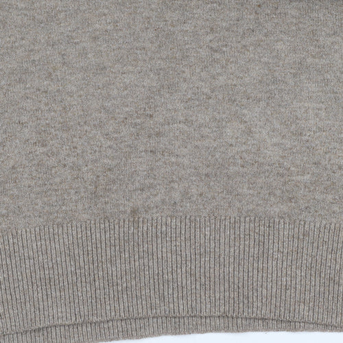 Marks and Spencer Womens Beige V-Neck Knit Pullover Jumper L