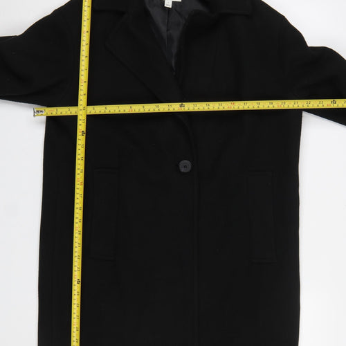 Marks and Spencer Women's Black Size 12 Mid-Length Overcoat