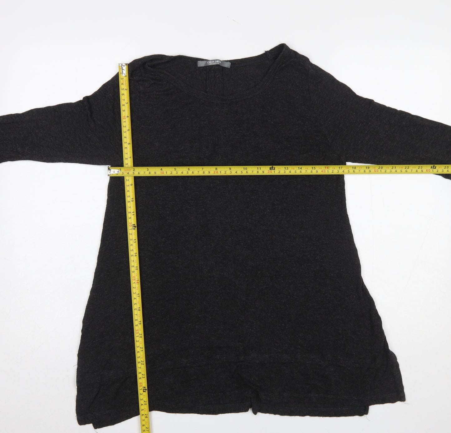 Coin 1804 Women's Black Long Sleeve Tunic Top Size M