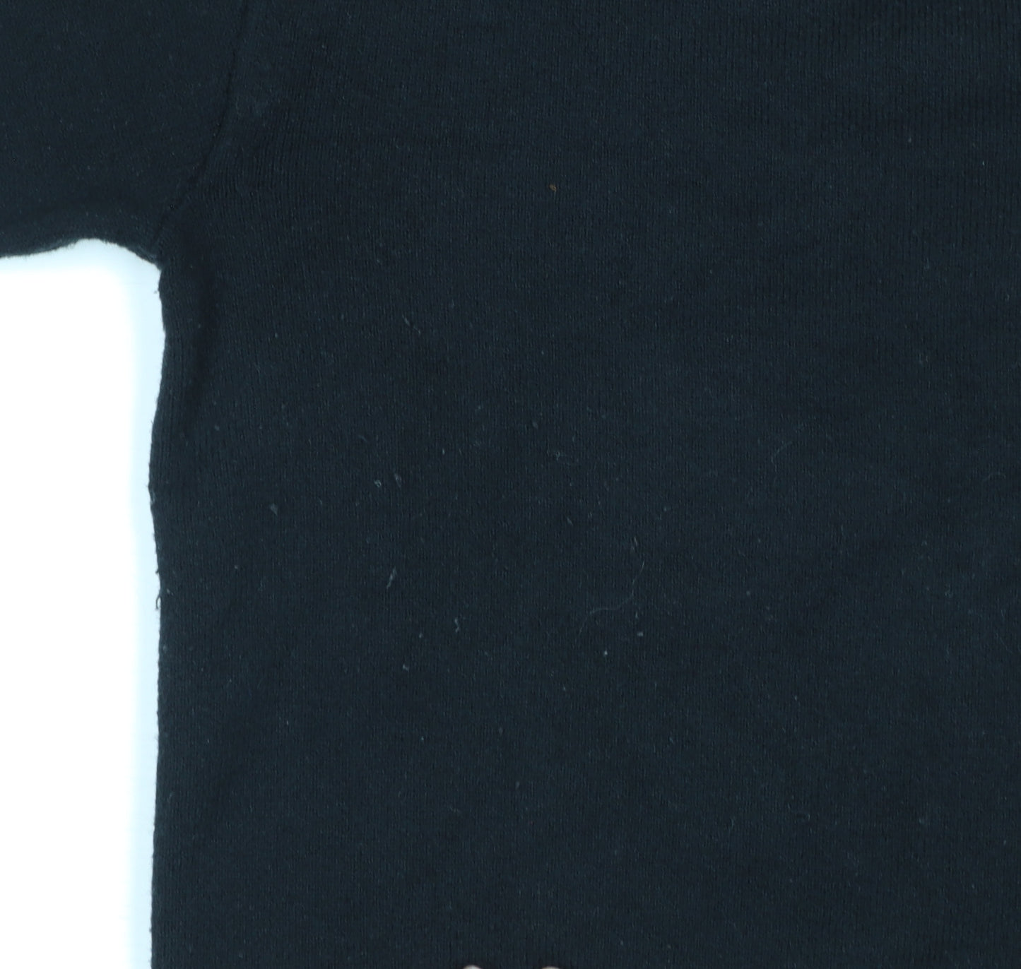 Marks and Spencer Womens Black V-Neck Cotton Jumper Size M