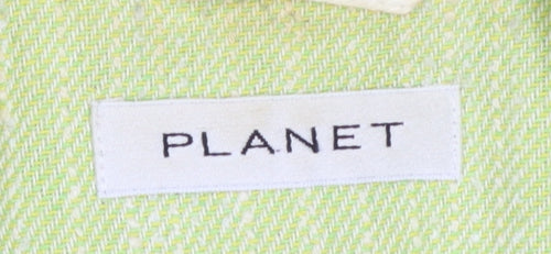 Planet Women's Green Cotton Blend Tailored Blazer UK 14