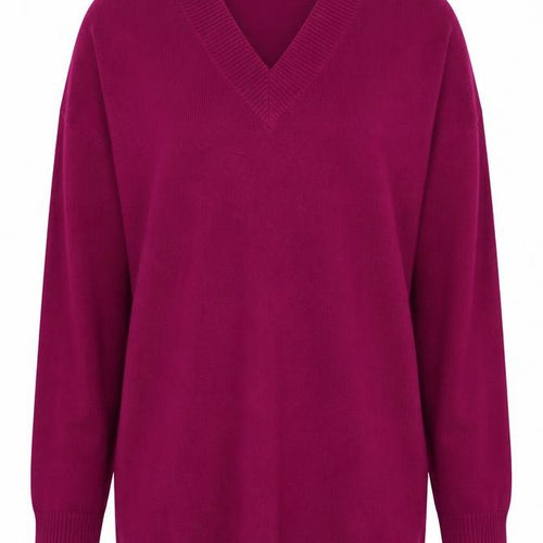 Principles Womens Purple V-Neck Long Sleeve Acrylic Jumper Size 18