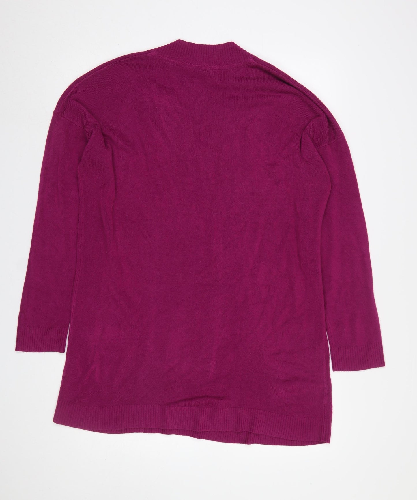 Principles Womens Purple V-Neck Long Sleeve Acrylic Jumper Size 18