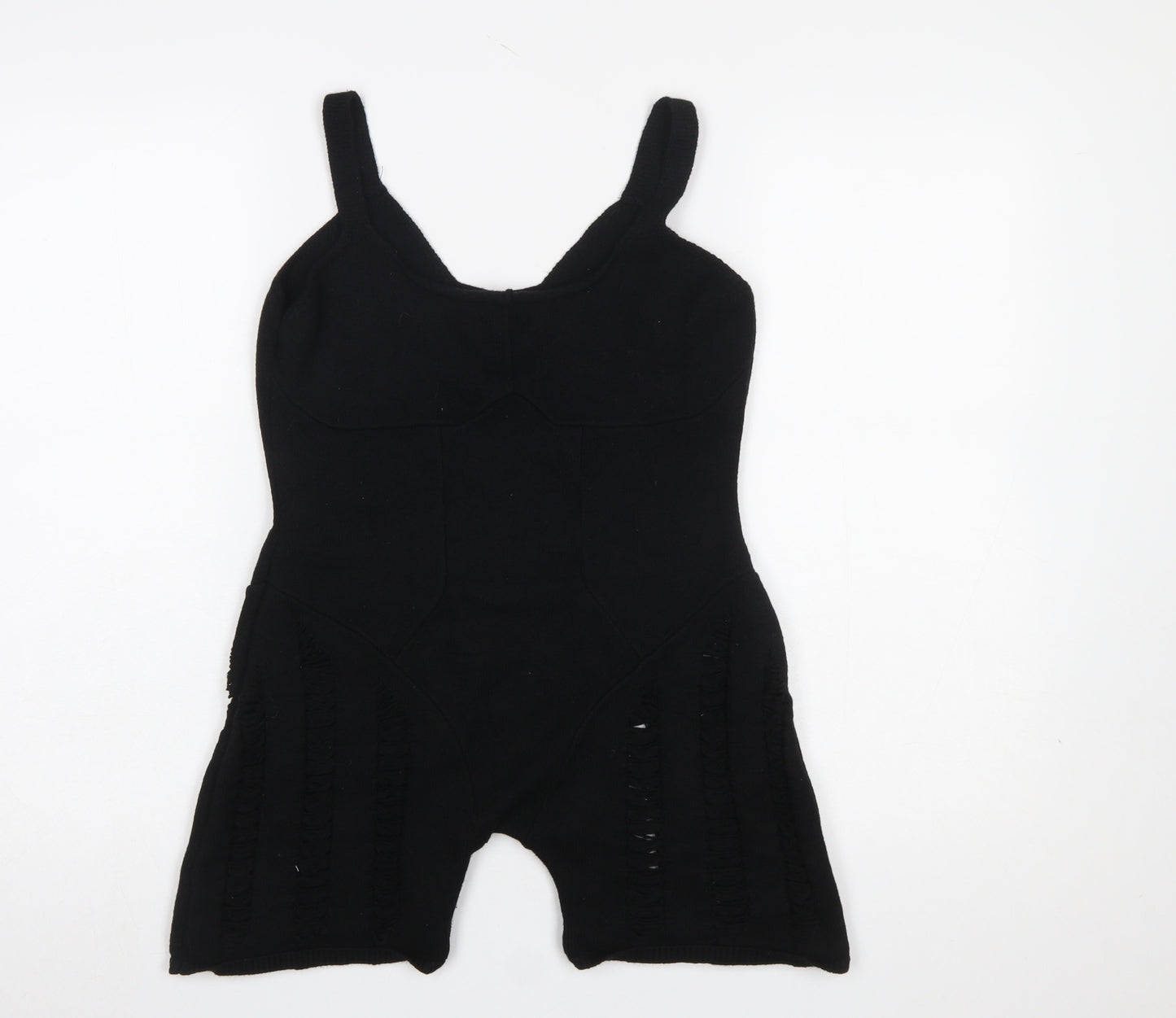 Missyempire Women’s Black Knit Sleeveless Slim Jumpsuit Size S