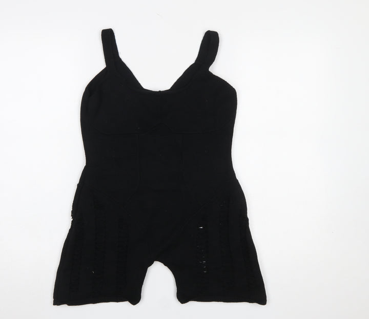 Missyempire Women’s Black Knit Sleeveless Slim Jumpsuit Size S