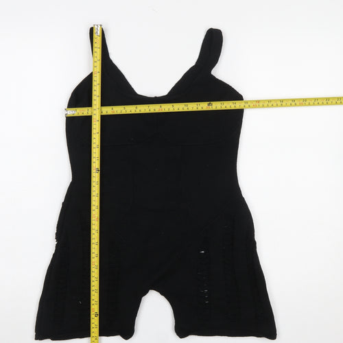 Missyempire Women’s Black Knit Sleeveless Slim Jumpsuit Size S