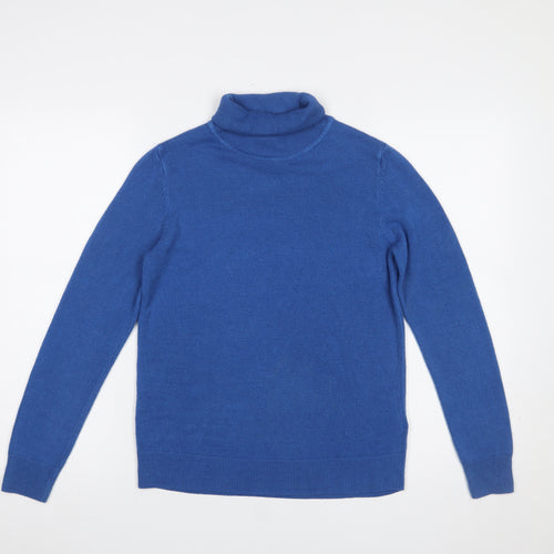 Marks and Spencer Women’s Blue Roll Neck Jumper Size 10 Acrylic Knit