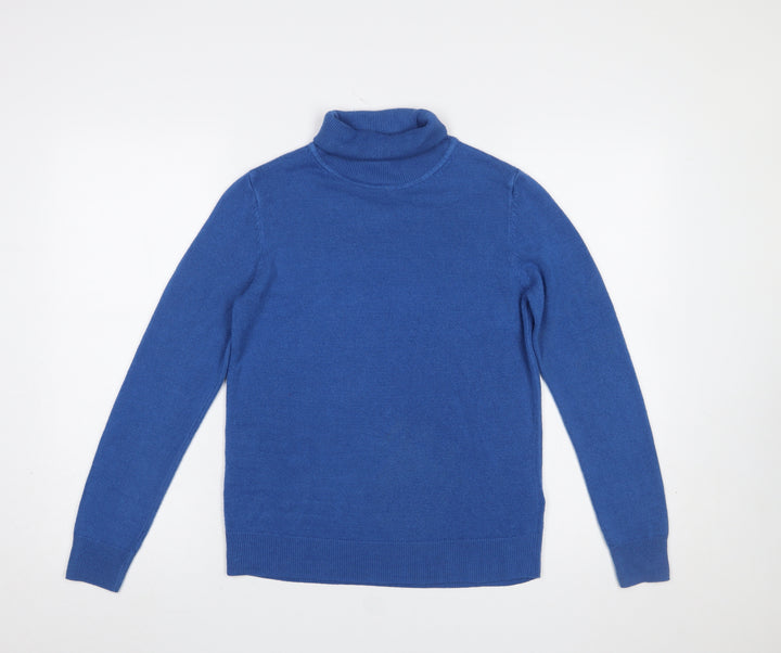 Marks and Spencer Women’s Blue Roll Neck Jumper Size 10 Acrylic Knit