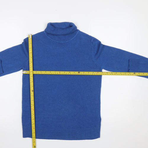Marks and Spencer Women’s Blue Roll Neck Jumper Size 10 Acrylic Knit