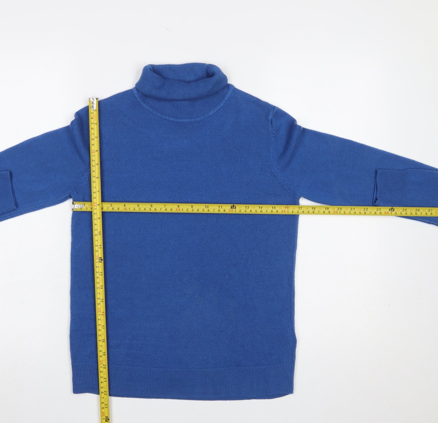 Marks and Spencer Women’s Blue Roll Neck Jumper Size 10 Acrylic Knit