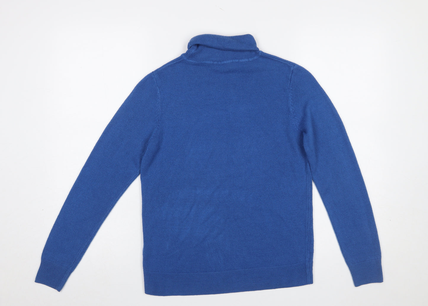 Marks and Spencer Women’s Blue Roll Neck Jumper Size 10 Acrylic Knit