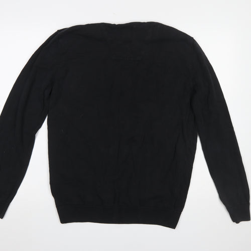 Tom Tailor Men’s Black XL Cotton Crew Neck Jumper