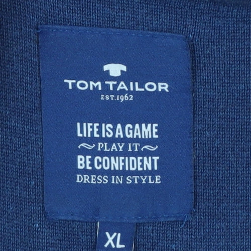 Tom Tailor Men’s Black XL Cotton Crew Neck Jumper