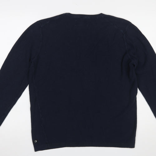 Tom Tailor Men’s Blue XL Crew Neck Classic Knit Jumper