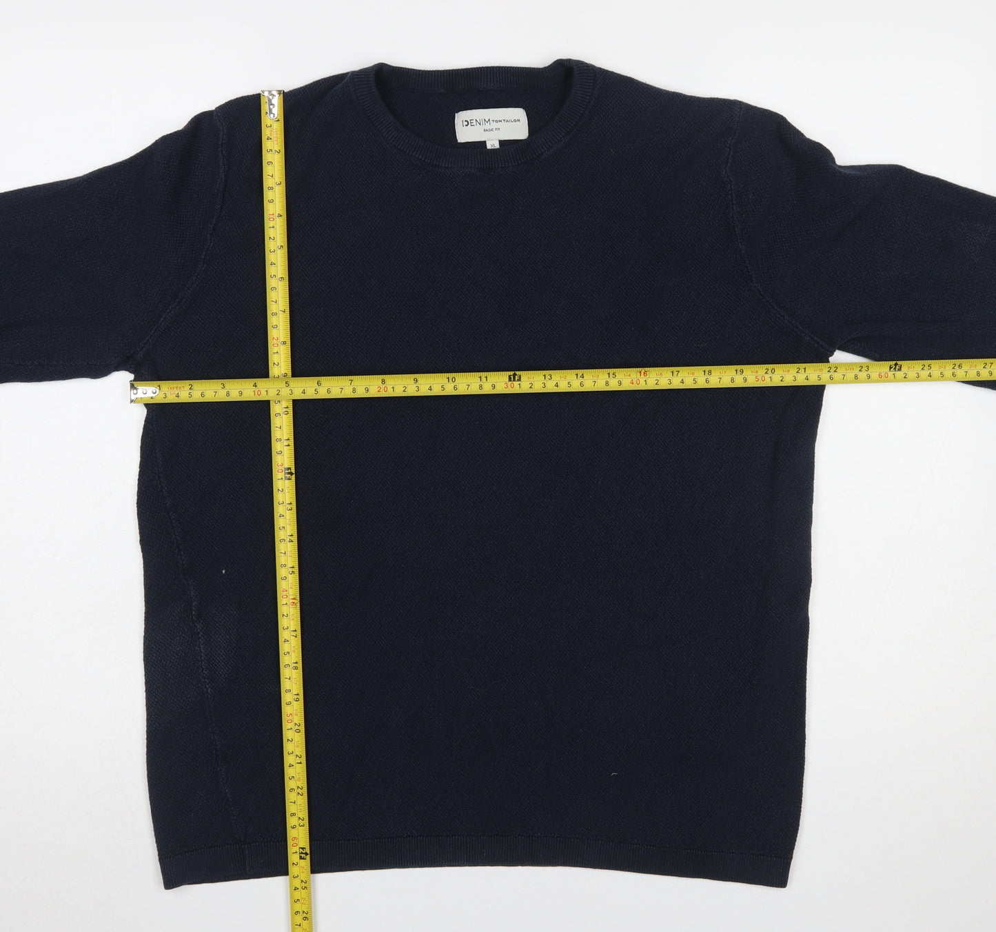 Tom Tailor Men’s Blue XL Crew Neck Classic Knit Jumper