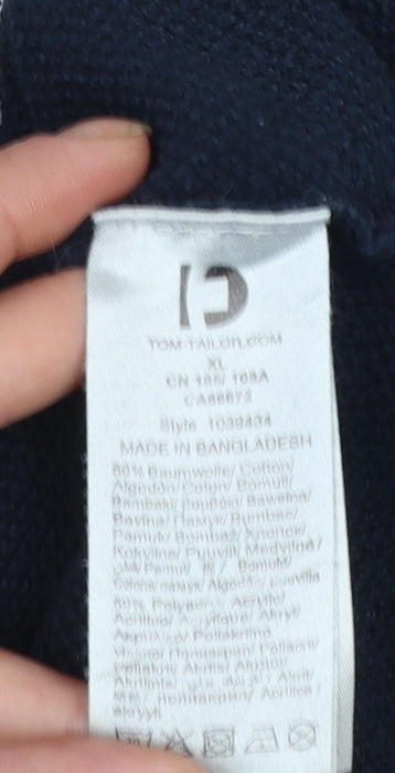 Tom Tailor Men’s Blue XL Crew Neck Classic Knit Jumper