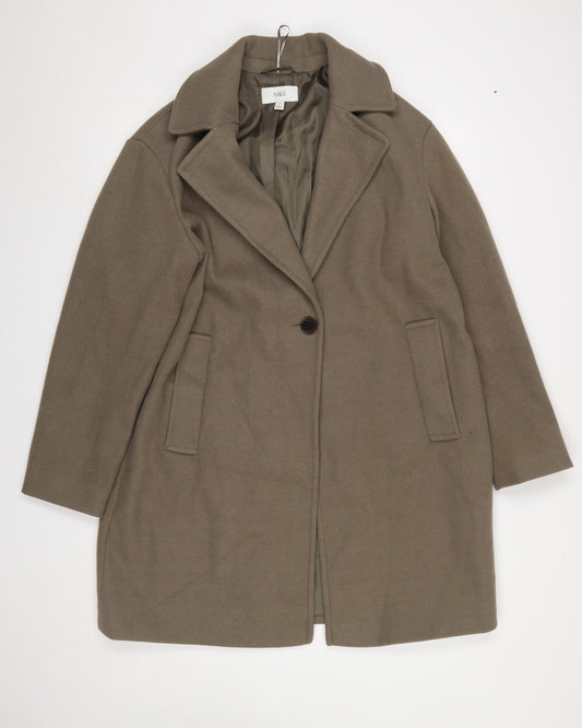 Marks and Spencer Women’s Brown Size 16 Mid-Length Overcoat