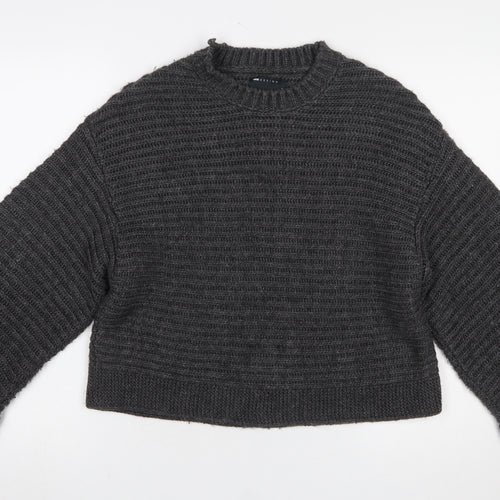 ASOS DESIGN Women’s Grey Chunky Knit Pullover Jumper Size S