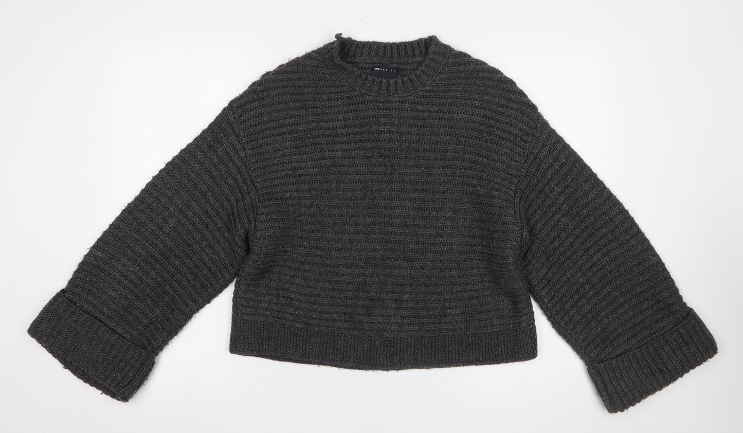 ASOS DESIGN Women’s Grey Chunky Knit Pullover Jumper Size S
