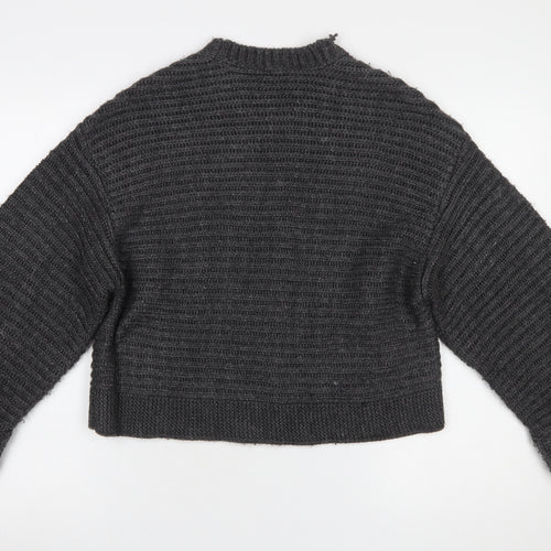 ASOS DESIGN Women’s Grey Chunky Knit Pullover Jumper Size S