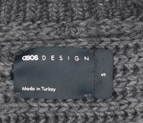 ASOS DESIGN Women’s Grey Chunky Knit Pullover Jumper Size S