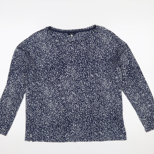 Joules Womens Blue Floral Long Sleeve Cotton T-Shirt UK 10