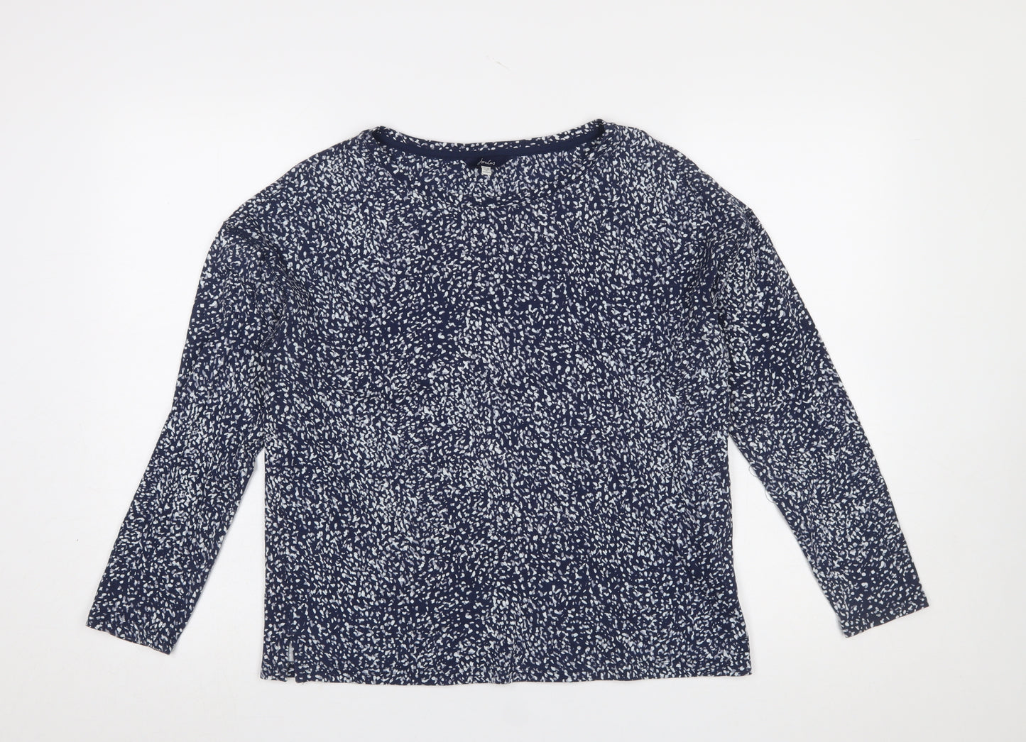 Joules Womens Blue Floral Long Sleeve Cotton T-Shirt UK 10