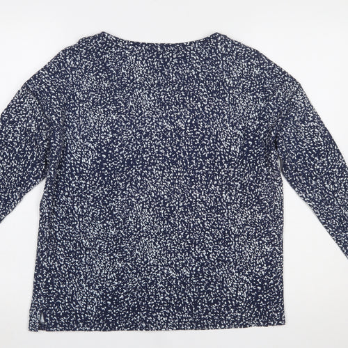 Joules Womens Blue Floral Long Sleeve Cotton T-Shirt UK 10