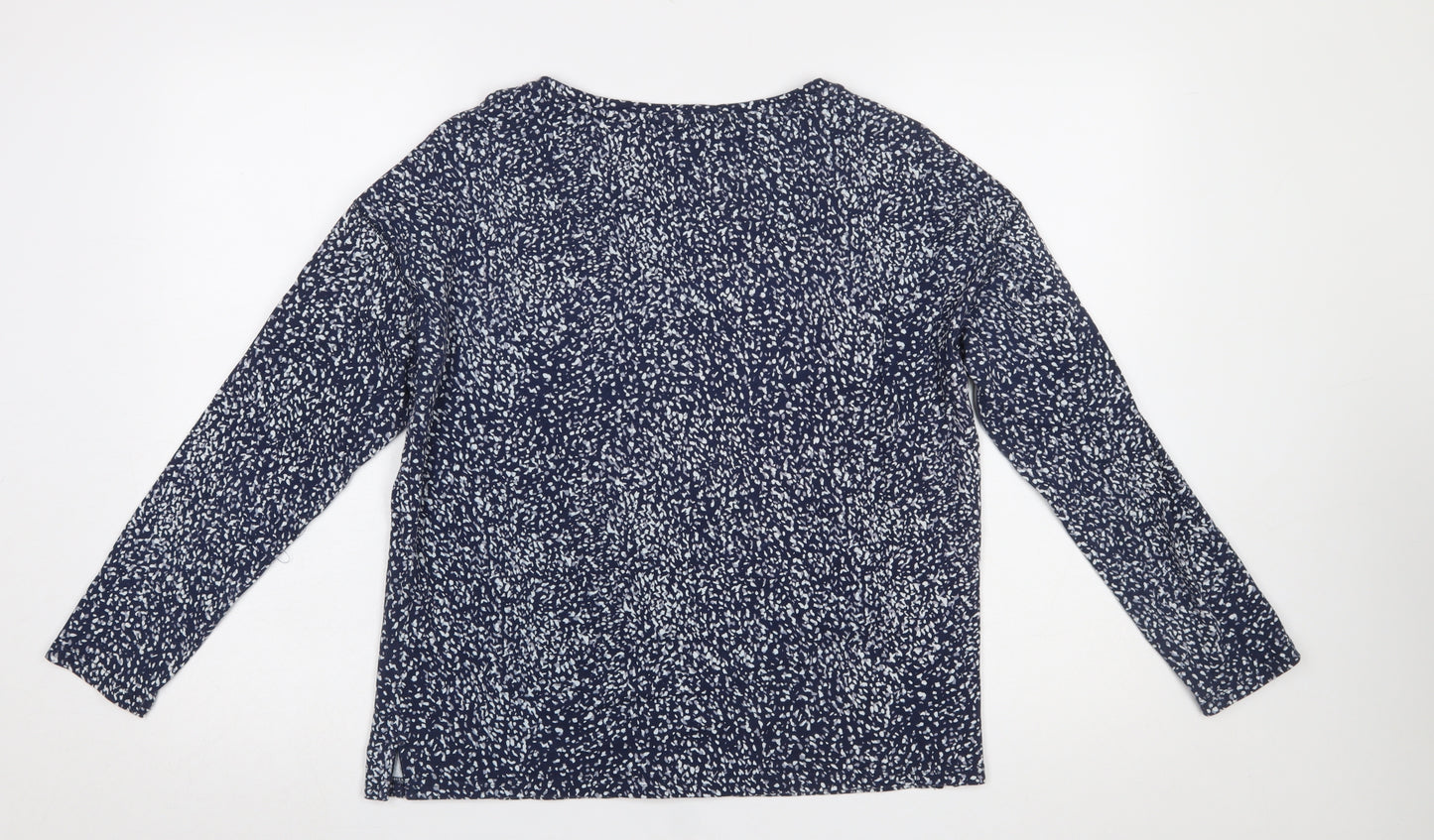 Joules Womens Blue Floral Long Sleeve Cotton T-Shirt UK 10