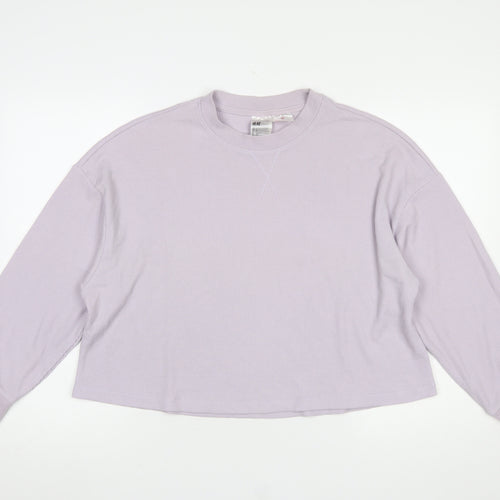 H&M Women’s Lilac Crew Neck Long Sleeve Pullover Sweatshirt Size S