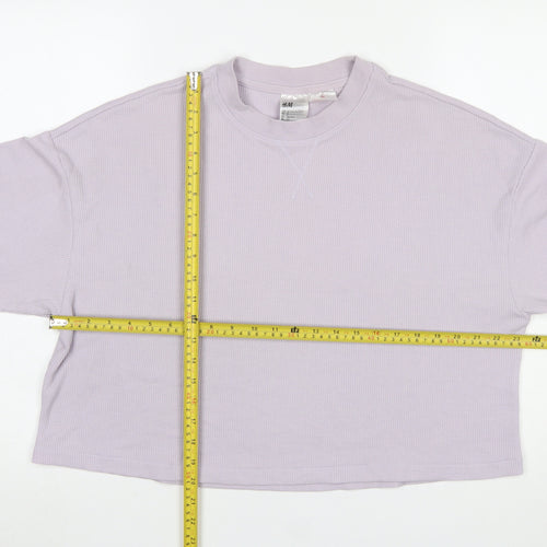 H&M Women’s Lilac Crew Neck Long Sleeve Pullover Sweatshirt Size S