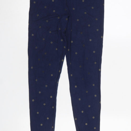 Boden Women's Blue Polka Dot Cotton Stretch Leggings Size 12