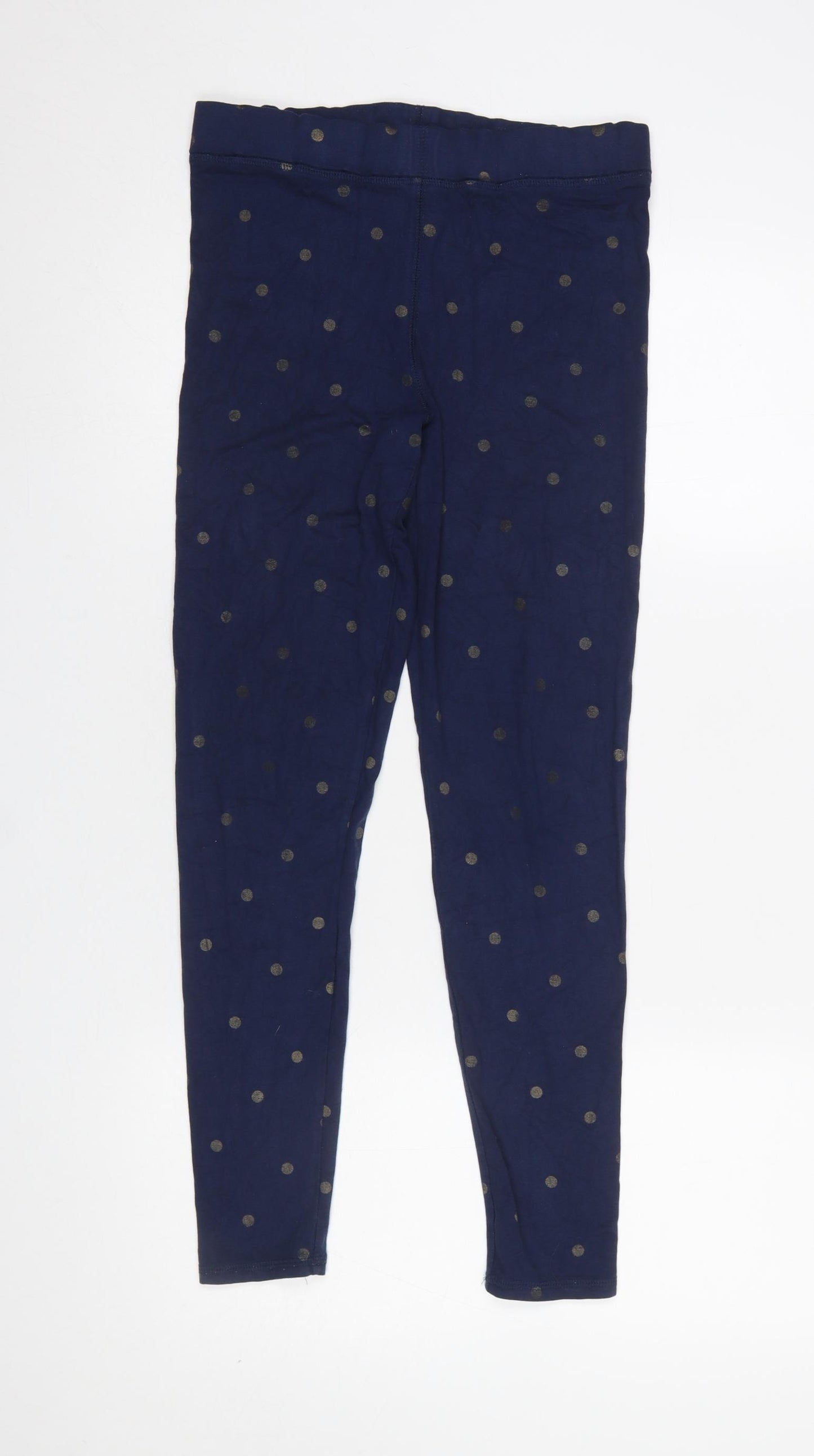 Boden Women's Blue Polka Dot Cotton Stretch Leggings Size 12