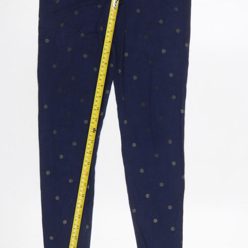 Boden Women's Blue Polka Dot Cotton Stretch Leggings Size 12