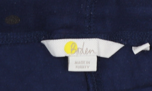 Boden Women's Blue Polka Dot Cotton Stretch Leggings Size 12