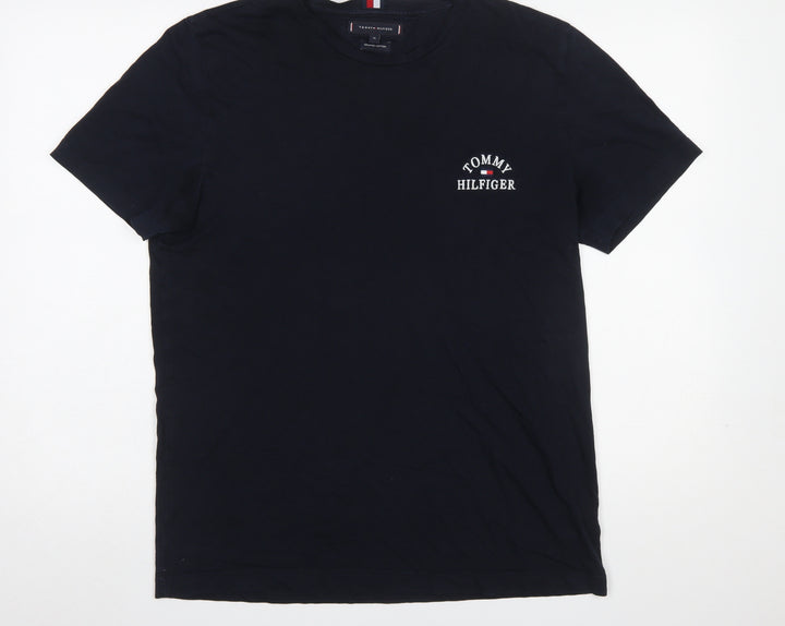 Tommy Hilfiger Men's Blue XL Organic Cotton Crew Neck T-Shirt