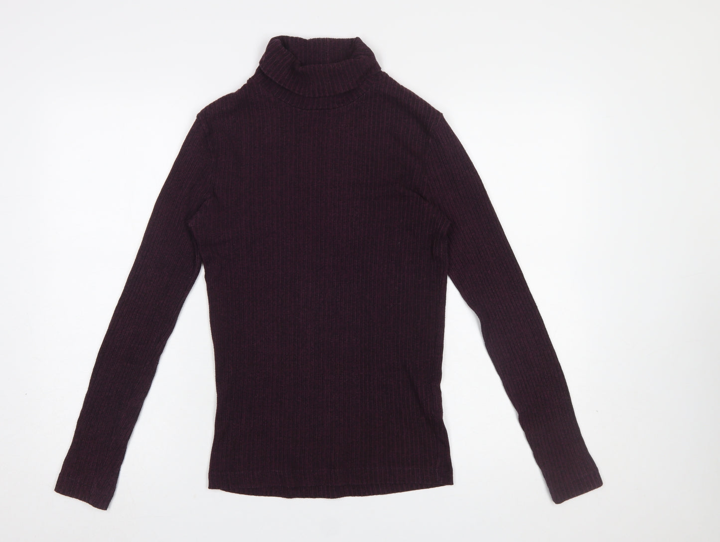 River Island Women’s Purple Roll Neck Knit Long Sleeve Top Size S