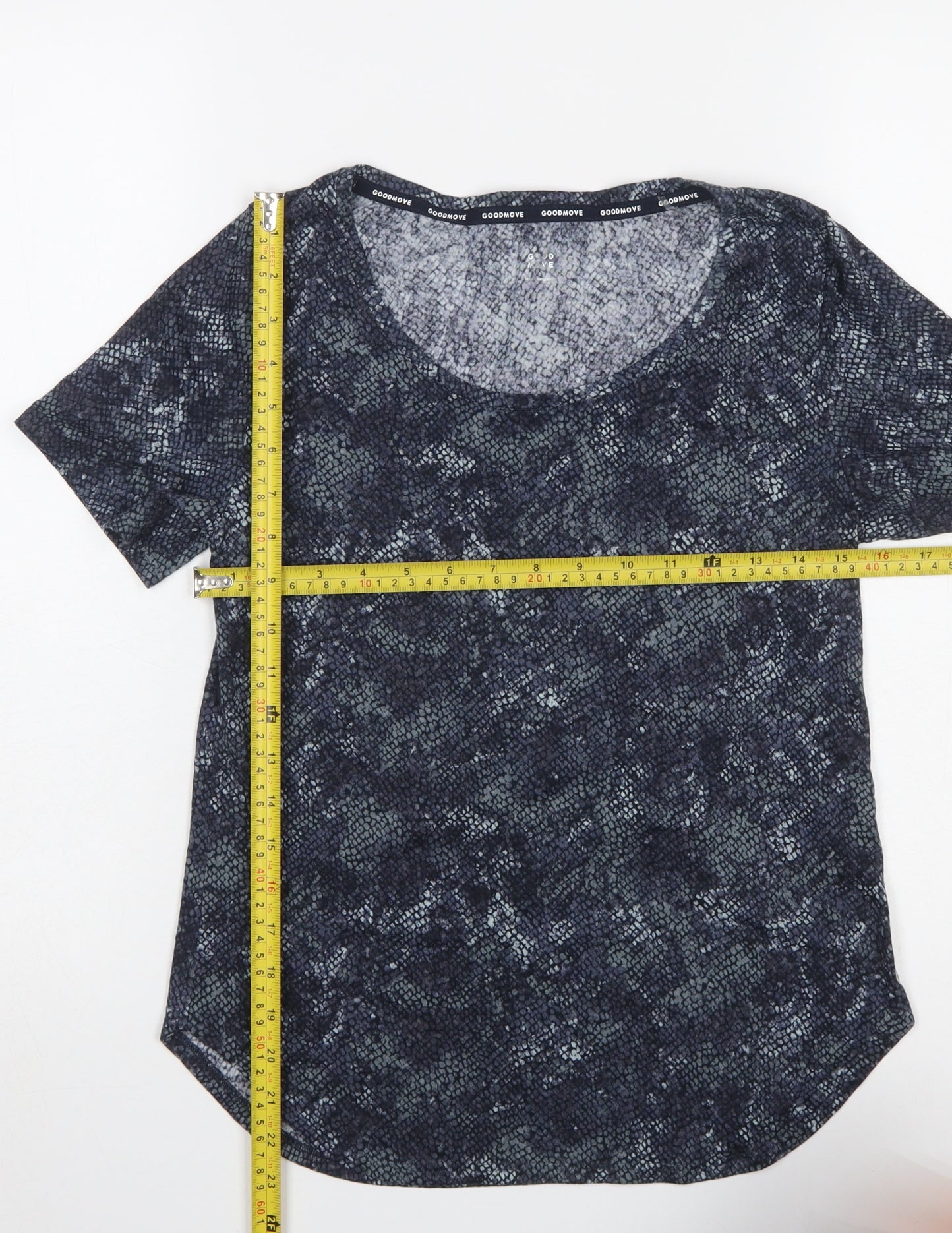 Marks and Spencer Goodmove Women’s Blue Animal Print Active T-Shirt Size 8