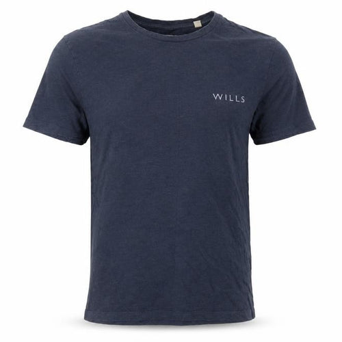 Jack Wills Men Blue Small Graphic Print Crew Neck Cotton T-Shirt